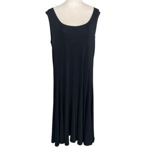 Chico’s Travelers Effortless Minimalist Wrinkle Free Black Dress Women Size 3/XL